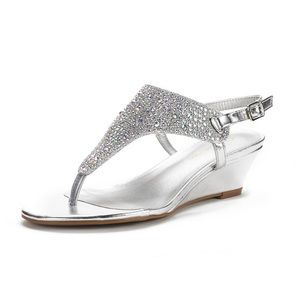 Dream Pairs Silver Sandals 9 NWT